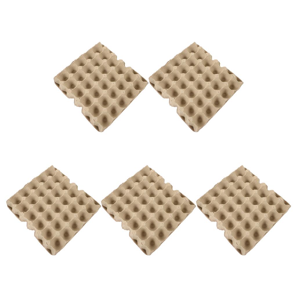 5 Pcs Egg Tray Reusable Protective Case Chicken Empty Carton Bulk Paper Pulp Cartons