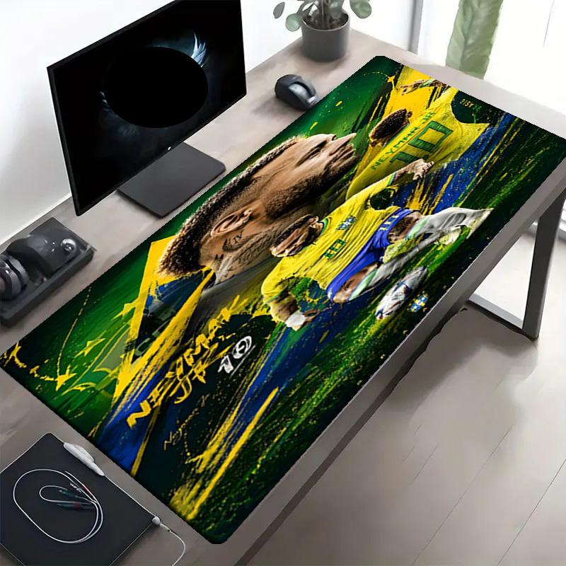 Neymar Jr Print Mouse Pad, Anti‑Slip Desktop keyboard Mat, for PC Laptop Gaming Working Daily Use, Cool Festival Surprise Gift