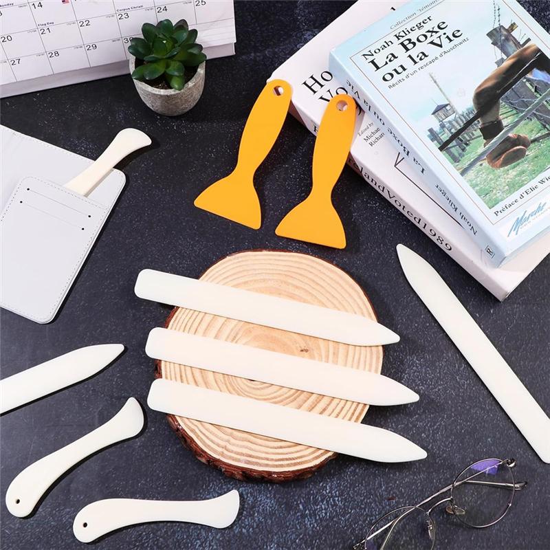 A95I-For Paper-Folding Bone Folder Tools 15 Pcs Creasing Scrapbooking Crafting Scraper For Paper-Leathercrafts Bookbinding