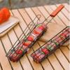 Outdoor Holzgriff Grill Käfig Camping Fleisch und Gemüse Grill Net Rack Picknick Grill Werkzeuge