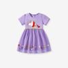 Little Maven Fashion Mesh Kids Princess Dress Summer Short Sleeve Cute Kids Dress Pure Cotton Children Shirt