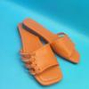 2024 Summer Women's Flat Slippers Fashionable and Versatile Women's Beach Slippers Solid Color Casual Modern Slippers Zapatos