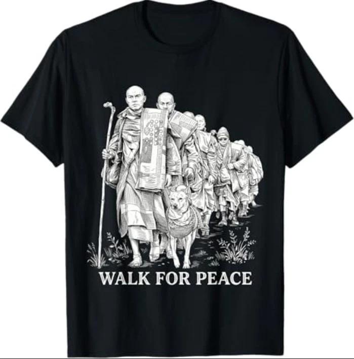 

Walk for Peace Monks with Aloka Dog T-Shirt 3XL