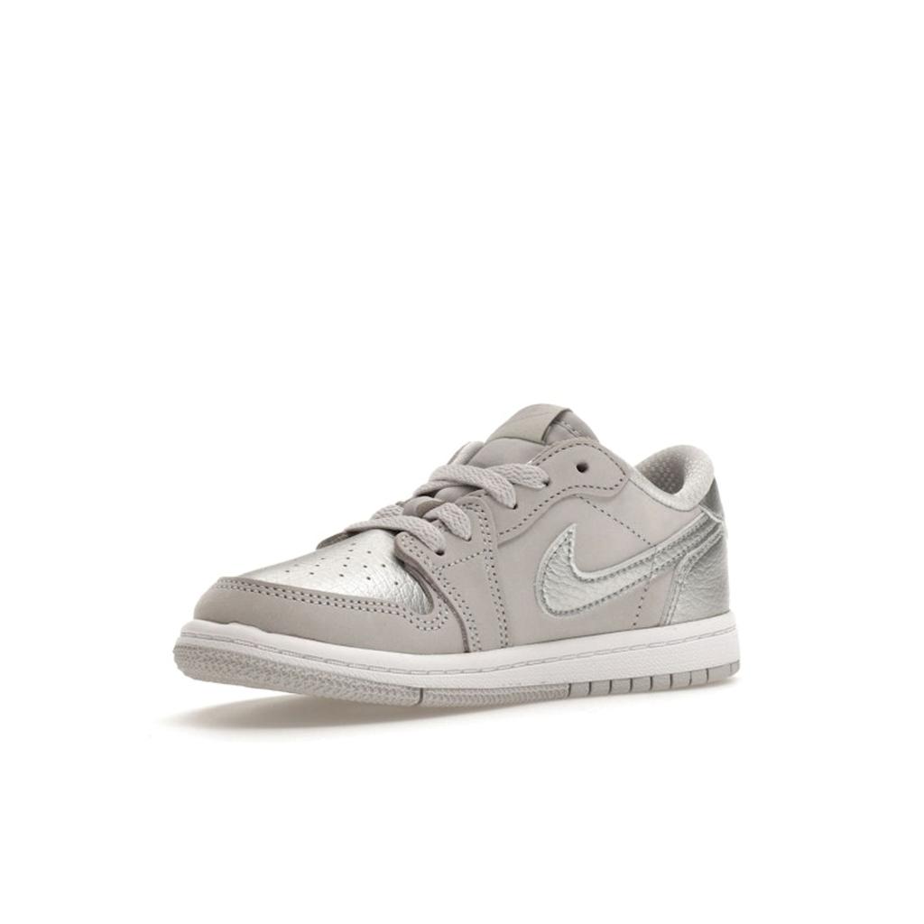 Air Jordan 1 Retro Low OG TD Metallic Silver Baby Sneakers Grey Neutral-Grey White FQ5435-002