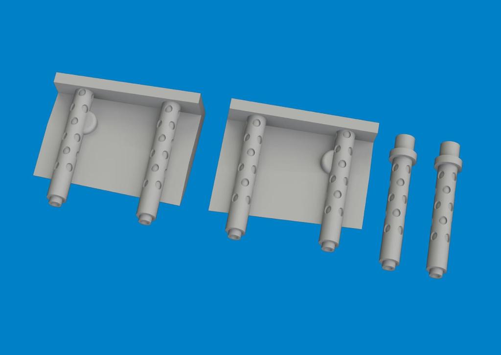 Eduard 1/48 Brassin F4F-4 Gun Barrel (for Academy Model Kit) Plastic Model Kit Parts EDU6481092 (Airplane)