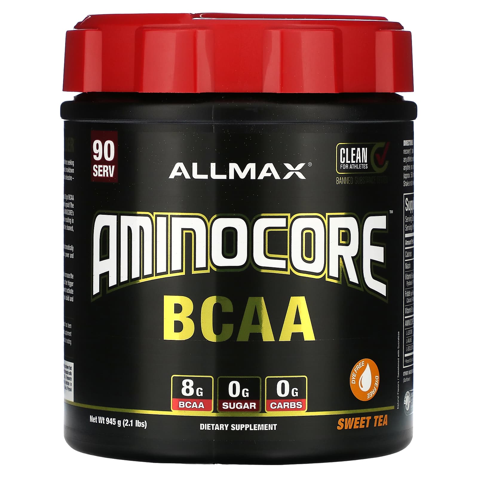 

AminoCore Bcaa, Sweet Tea, 945G (2.1Lb)