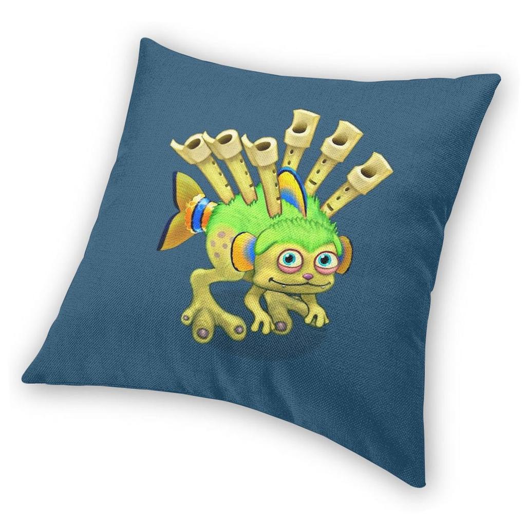 My Singing Monsters Reedling Pillowcase Polyester Linen Velvet Pattern Zip Decor Pillow Case Home Cushion Case