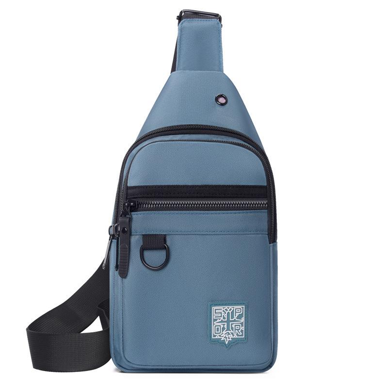 New men's breast bag sports and leisure chest bag Oxford cloth waterproof and wear-resistant trend high-end shoulder small backpack