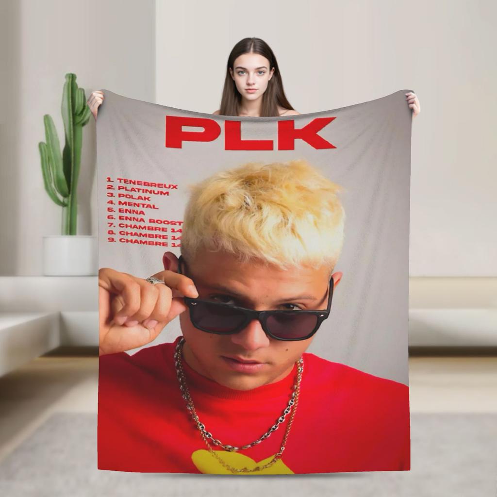 PLK French Rapper Photo Blankets Super Soft Funny Plush Throw Blanket For Home Decor Airplane Travel Flannel Bedspread Bed Cover