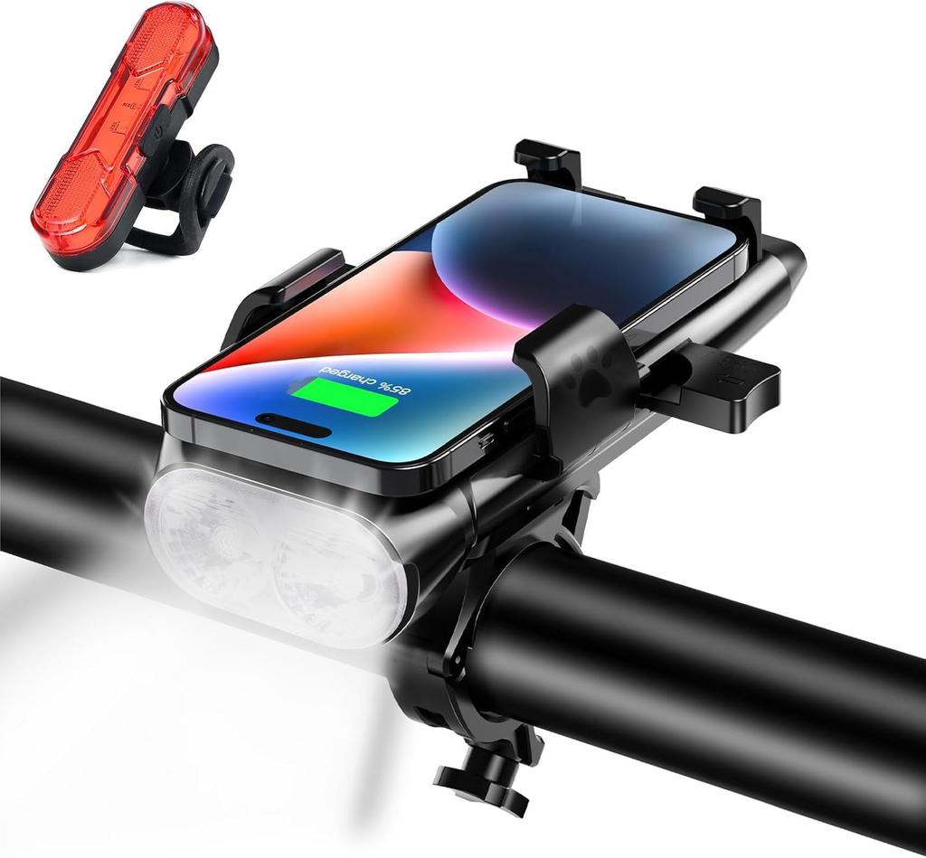 Suke Bicycle Light with Smartphone USB 1000 High IPX6 Battery Level No Tools Easy Smartphone Mobile Perfect for City and Emergency Outdoor Bicycle