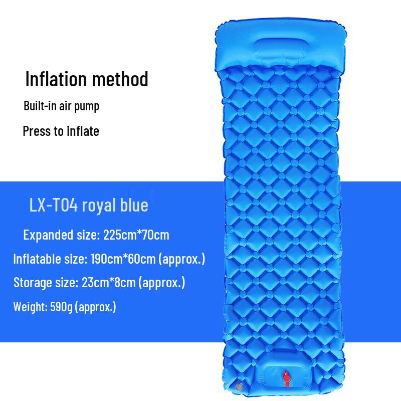 Moisture-Proof Inflatable Camping Air Mattress with Built-in Pump, 500g