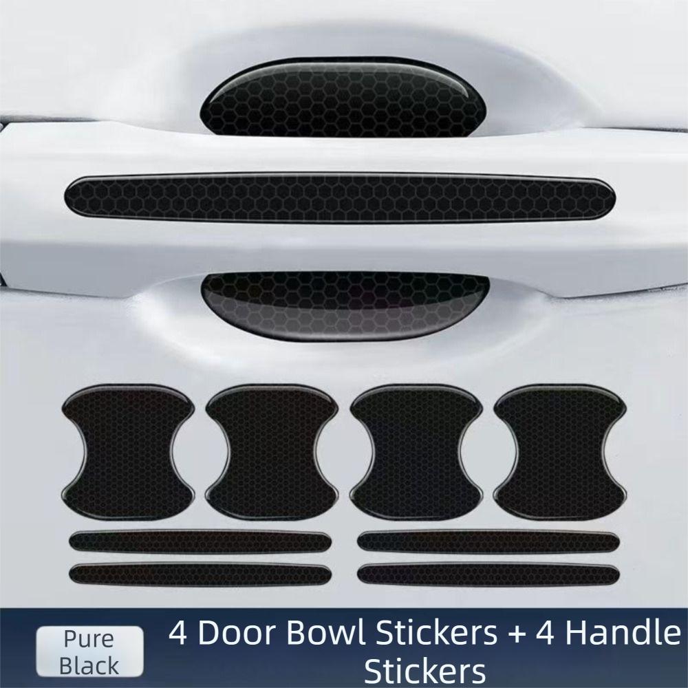 Reflective Door Handle Protective Strip Anti Scratch Anti Scratch Accessories  Door Bowl
