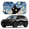 1Pcs Starry Night Cat Pattern Windshield Sunshade UV Rays Heat Blocker Keeps Vehicle Cool Unique Design Fit Sedans SUVs RVs