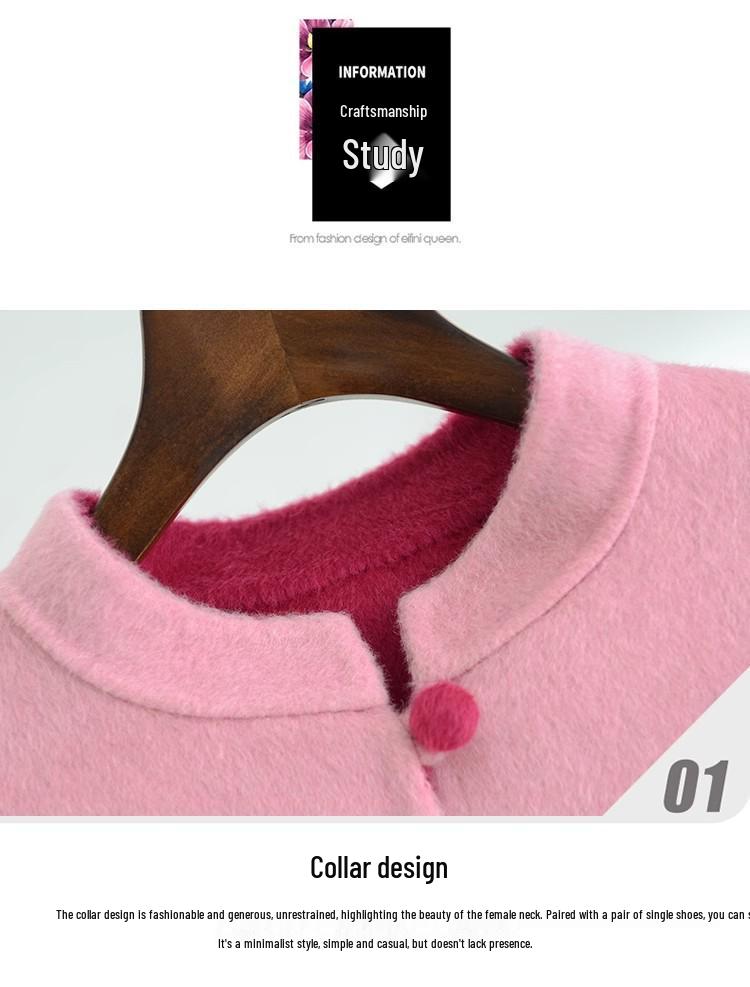 2025 Damen Kaschmir-Wendemantel - Kurz, hochwertiger chinesischer Stil mit zartem Wollmischgewebe