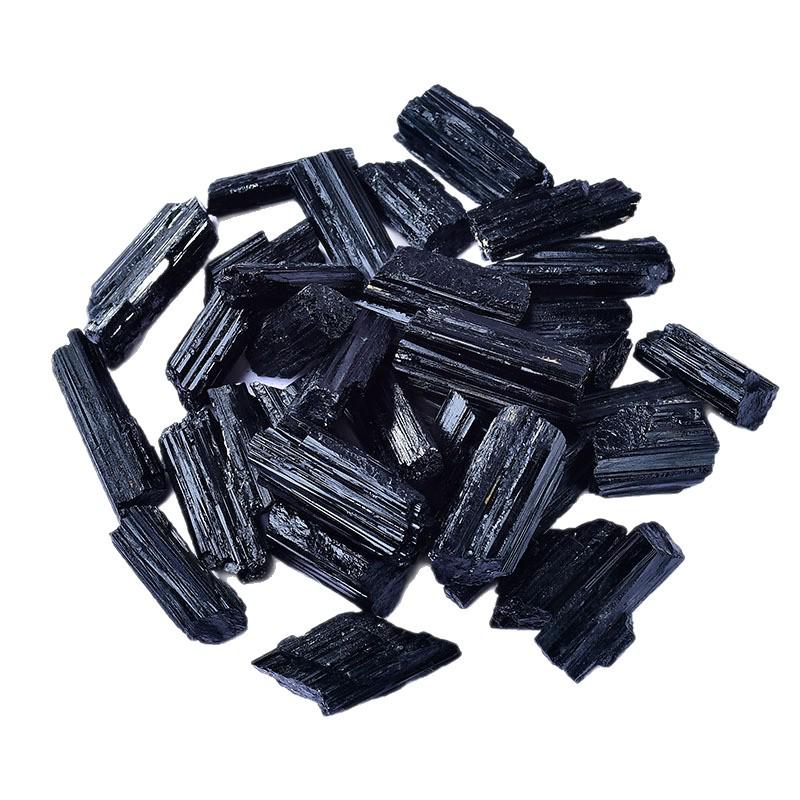 European & American Natural Black Tourmaline Crystal Cluster Ornament Gift