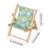 Cute Beach Chairs Mobile Phone Holder Mini Wooden Beach Chair Model Foldable Phone Holder Photography Prop Miniature Scene Decor