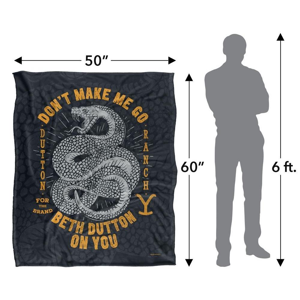 Yellowstone Silky Snake Beth Dutton Supersoft Blanket