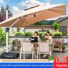 Large Outdoor Roman Umbrella for Garden, Courtyard, Balcony, Terrace, or Coffee Shop.
