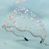 Wedding Headpieces Crystal Beads Hair Net Crown Handmade Bride Hair Bands  Birthday