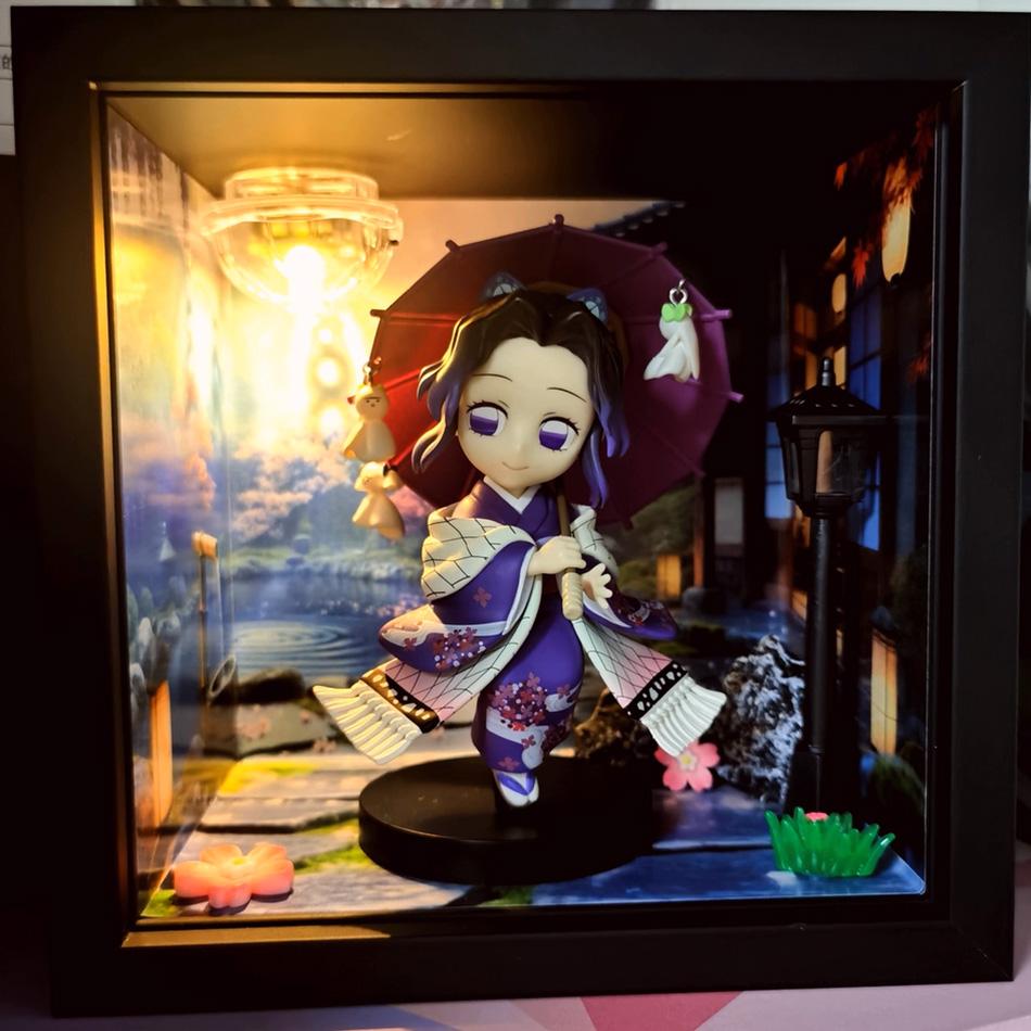 12pcs Anime Demon Slayer Tanjiro Kamado Nezuko Christmas Halloween PVC blind box cartoon figure model ornament child gift Random Mystery Trendy