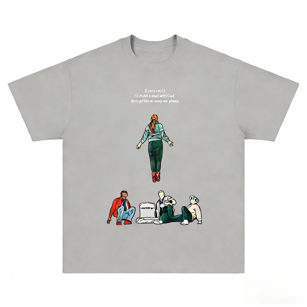 Modisches Retro-T-Shirt aus 100 % Baumwolle für Damen und Herren – Sommer, Herbst, Alltag, Outdoor, Sport, Party, Freizeit, Streetwear, Kurzarm