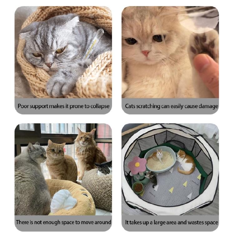 Faltbarer Katzen-Spielgehege, Sonnenfester Belüftungstunnel, Haus für Entspannung im Freien, Katzenunterstand, Ruhe-Nutzung