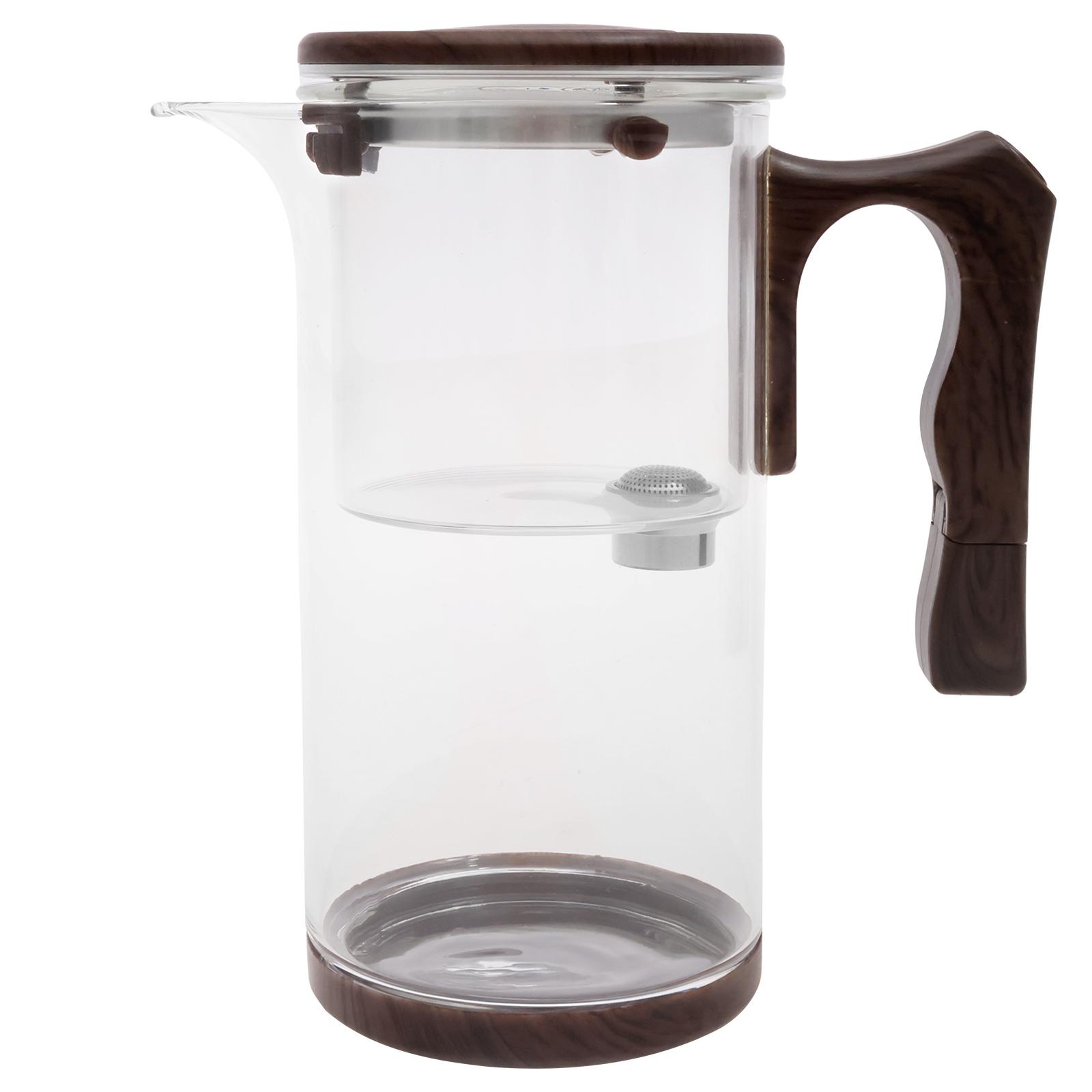 

750ML Glass Tea Pot Water Separation Glass Tea Kettle with Infuser Filter Large Capacity Teapot for Home Office TeaMaking Kettle
