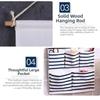Striped Hanging Storage Bag 6/8 Pockets Multi-Pocket Organizer  Dormitory Storage