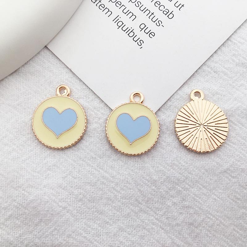 

Peach Heart Oil Drop Pendant Earrings DIY Kit - Milk Tea Color