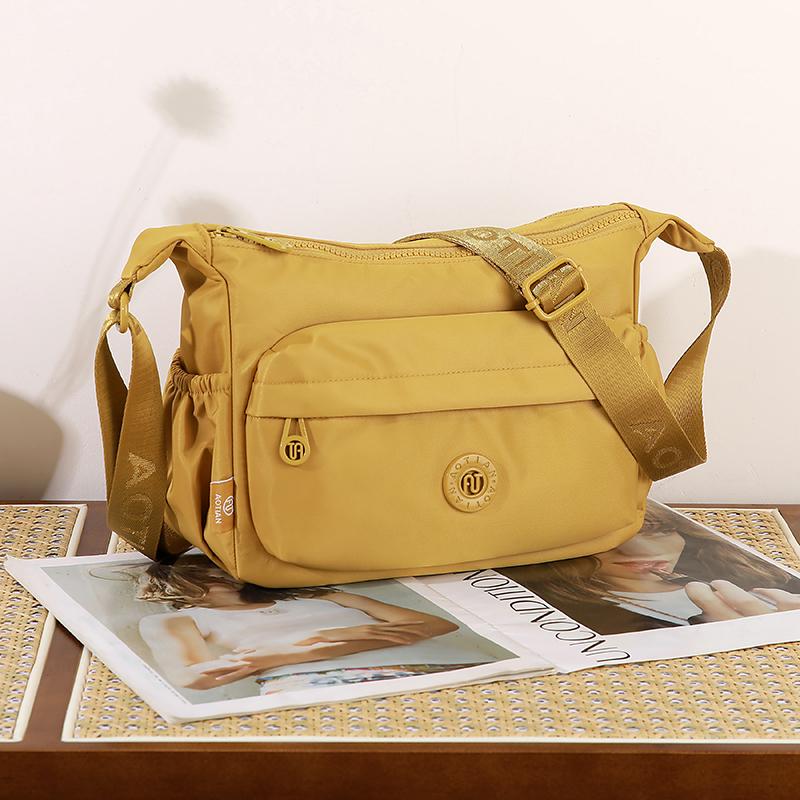 Lightweight Nylon Crossbody Bag for Women Multi Pocket Shoulder Purse Travel Sling Handbag