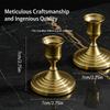 Vintage Decorative Iron Candlestick Gold Silver Taper Candle Holder Christmas Birthday Party Wedding Dinner Table Centerpiece