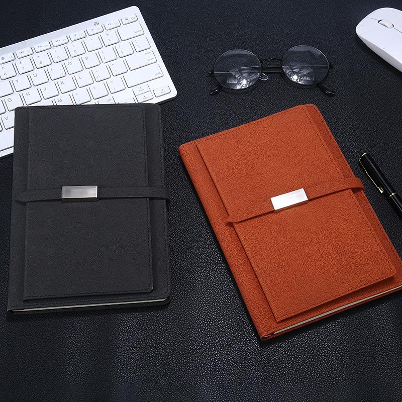 A5 Business Card Holder Notebook with PU Leather Cover and Buckle - Custom Logo Gift Set