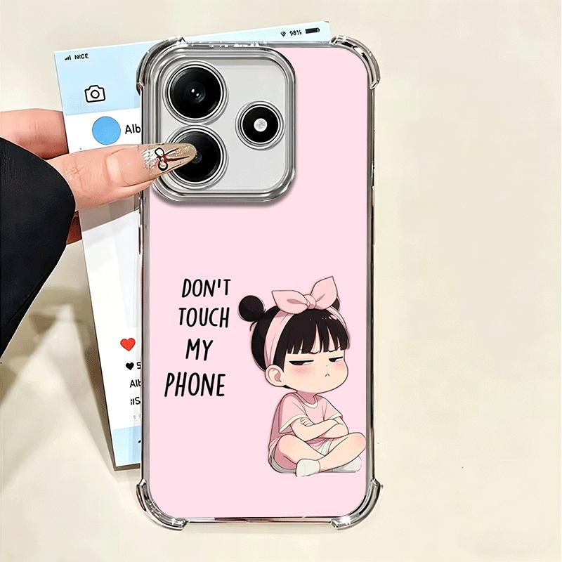 

Funny Dont Touch My CallPhone Plating Phone Case For Xiaomi Poco X5 X6 X7 X8 Pro Max F8 Ultra F7 M8 M7 M5S Redmi 15C 15 14C 13C Xiaomi Redmi 12C