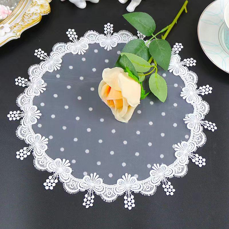 NEW Mesh Flowers Embroidery Table Cloth Cover Wedding Party Tablecloth Kitchen Dining Christmas Table Decoration and Accessories