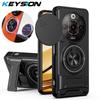KEYSION Магнітний чохол для телефону ZTE nubia Focus Pro 5G Силікон+ПК Засувна Захист камери Вертикальна Підставка Протиударна Задня кришка