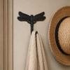 6 Pack Dragonfly Decorative Wall Hooks Decorative Mounted Hanger Vintage Coat Hooks for Coat Towel Robe Clothes Hats Bags Keys