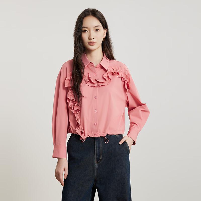 Женская кружевная блузка Gejin с длинным рукавом, приталенная M