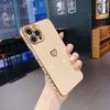 Candy color 6D electroplating side love for iPhone17ProMax Apple 16 fine hole silicone 15 mobile phone case