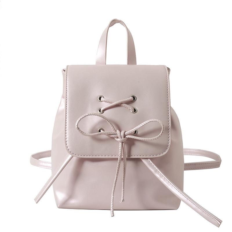 High-quality Pu Leather Women s Backpack With Large Capacity And Magnetic Closure розовый