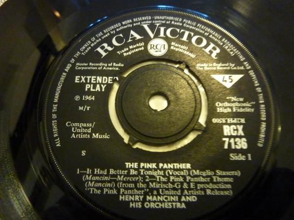 

7inch Record HENRY MANCINI The Pink Panther Theme Music From RCX7136 RCA Victor 1964 UK Jazz Used