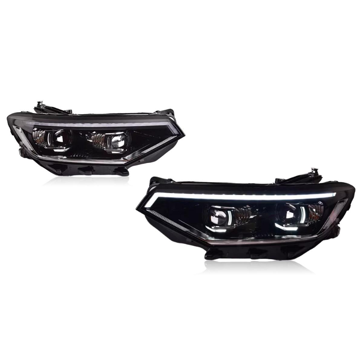 Светодиодная фара в сборе для Volkswagen Magotan B8.5 (20-23) с проекционными дневными ходовыми огнями и динамическими указателями поворота.