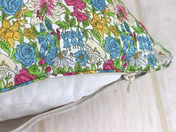FLORET LONDON Cushion Cover Green [LIBERTY PRINT] 45x45cm, Phyllis,