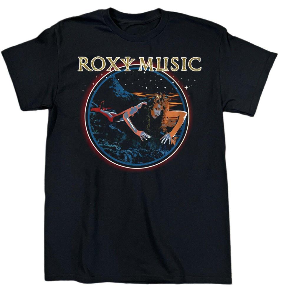 Винтажная черная футболка унисекс ROXY MUSIC Tour Band из плотного хлопка, полный размер, TT021 L