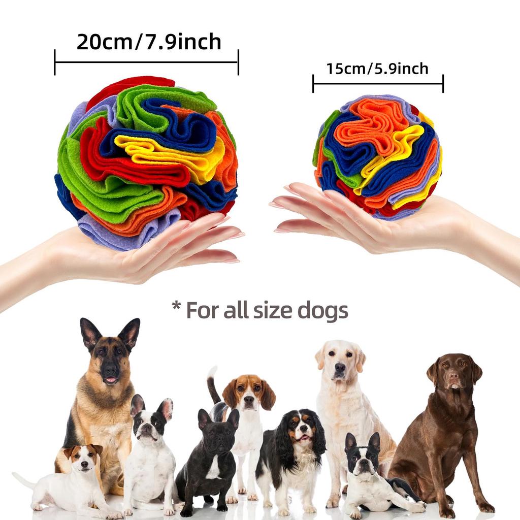Colorful Sniffing Ball Teething Puzzle Toy for Dogs