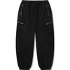 Li Ning X Pleasures Kollaboration Letter Mid-Rise Kordelzug Bequem Atmungsaktiv Bündchen Strick Sporthose Herrenhose Schwarz AKLUC73-2
