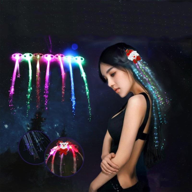 Led Hair Chains For Braids Hair Accessories Braid Luminous Braiding Hair Led Hair Lights Fiber Optic Hair Headpiece