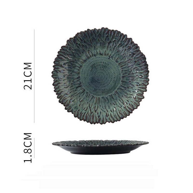

Винтажная керамическая тарелка в форме цветка, тарелка для пасты, десертная тарелка, фруктовые салатные тарелки, ресторан, молекулярная кухня, креативная посуда