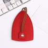 Faux Leather Key Holder Organizer Retractable Car Keychain Pouch Anti-Loss Portable Key Storage Cover Snap-Closing Device