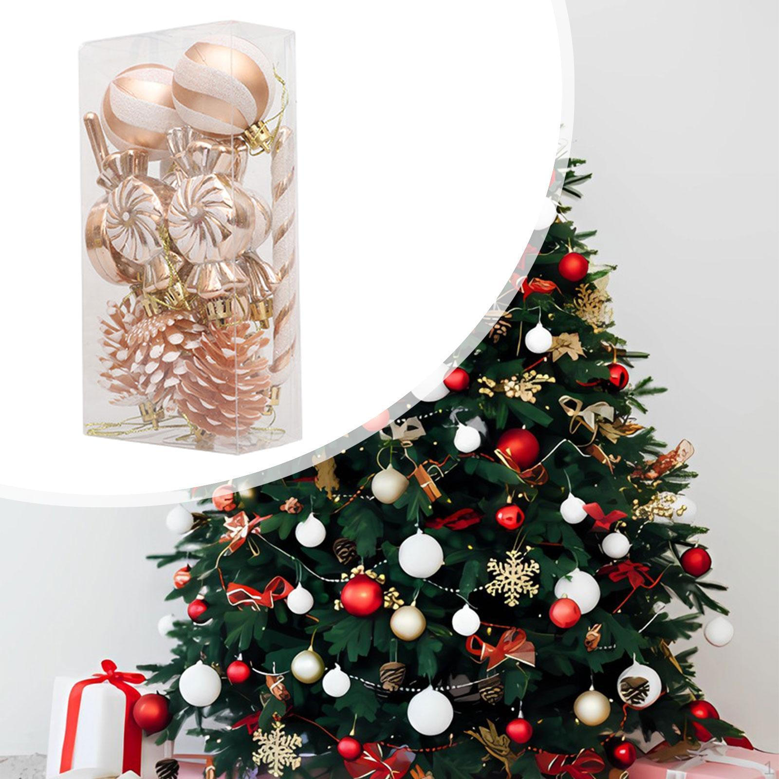 

13 Piece Set, Decorative Christmas Balls, Candy Canes, Tree Decorations for Living Room,