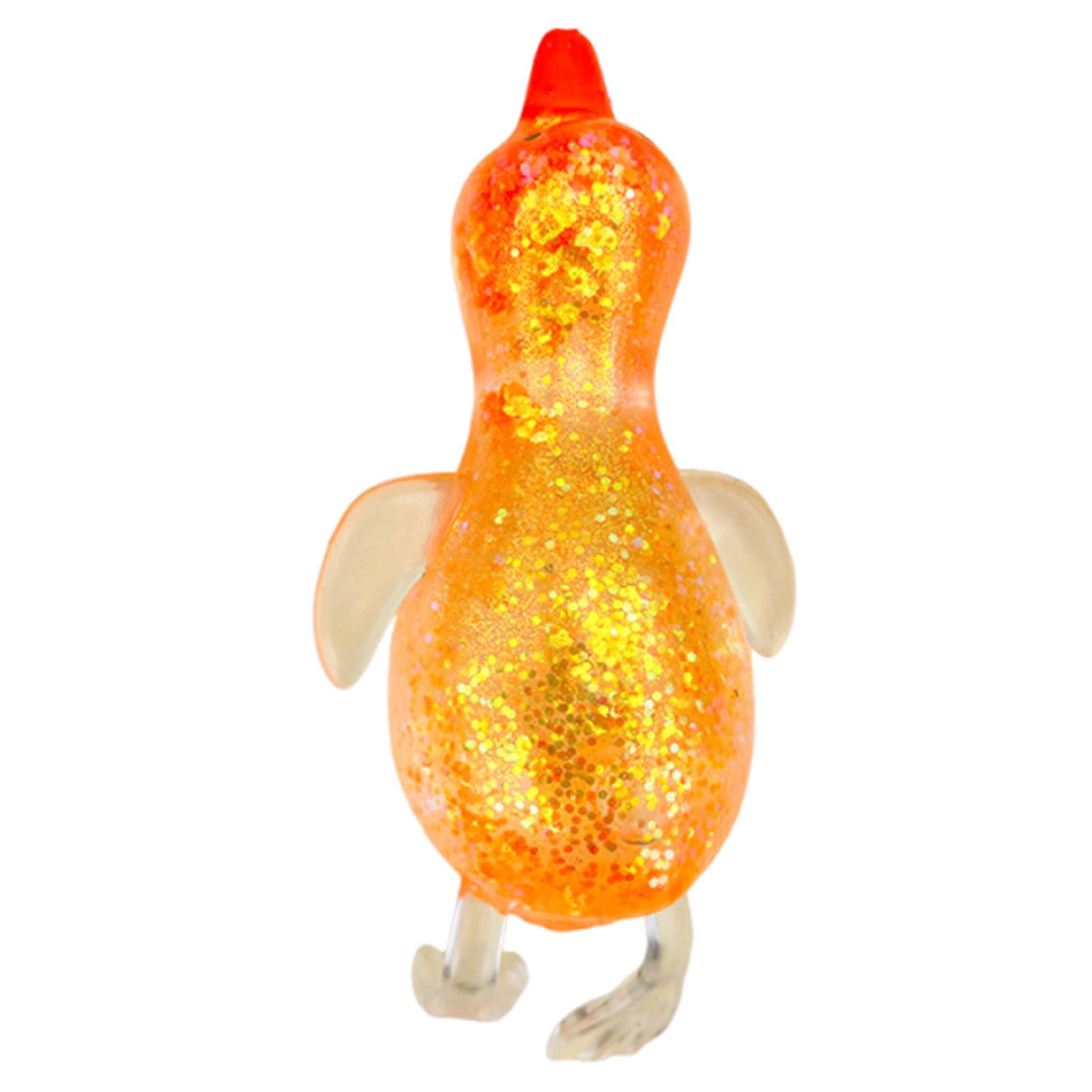 

Glitter Duck Slow Rebound Fidget Toy Portable Sensory Fidget Duck Ball Soft Duck Shaped Squishies for Adults & Kids Office оранжевый